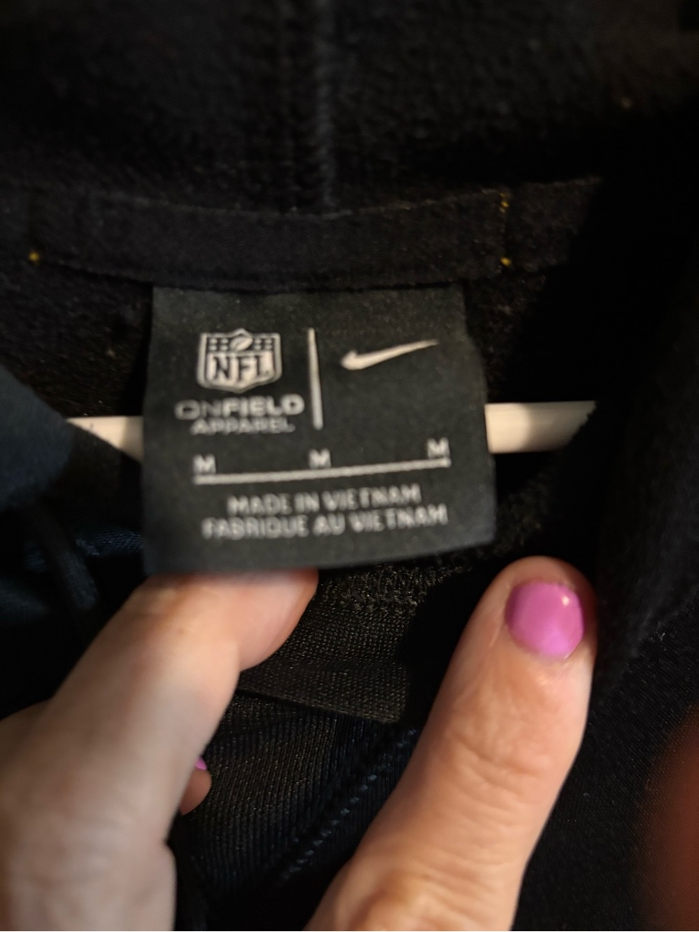 Nike Pittsburgh Steelers Black & Gold Pullover Hoodie Size M - Picture 2 of 4